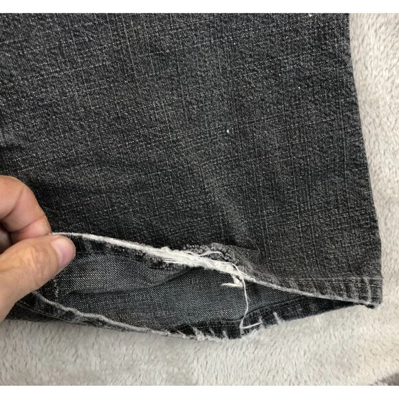 Levi's Women's 515 Jeans Size 16 Low Rise Bootcut Black Denim Medium Wash Y2K - Picture 10 of 16